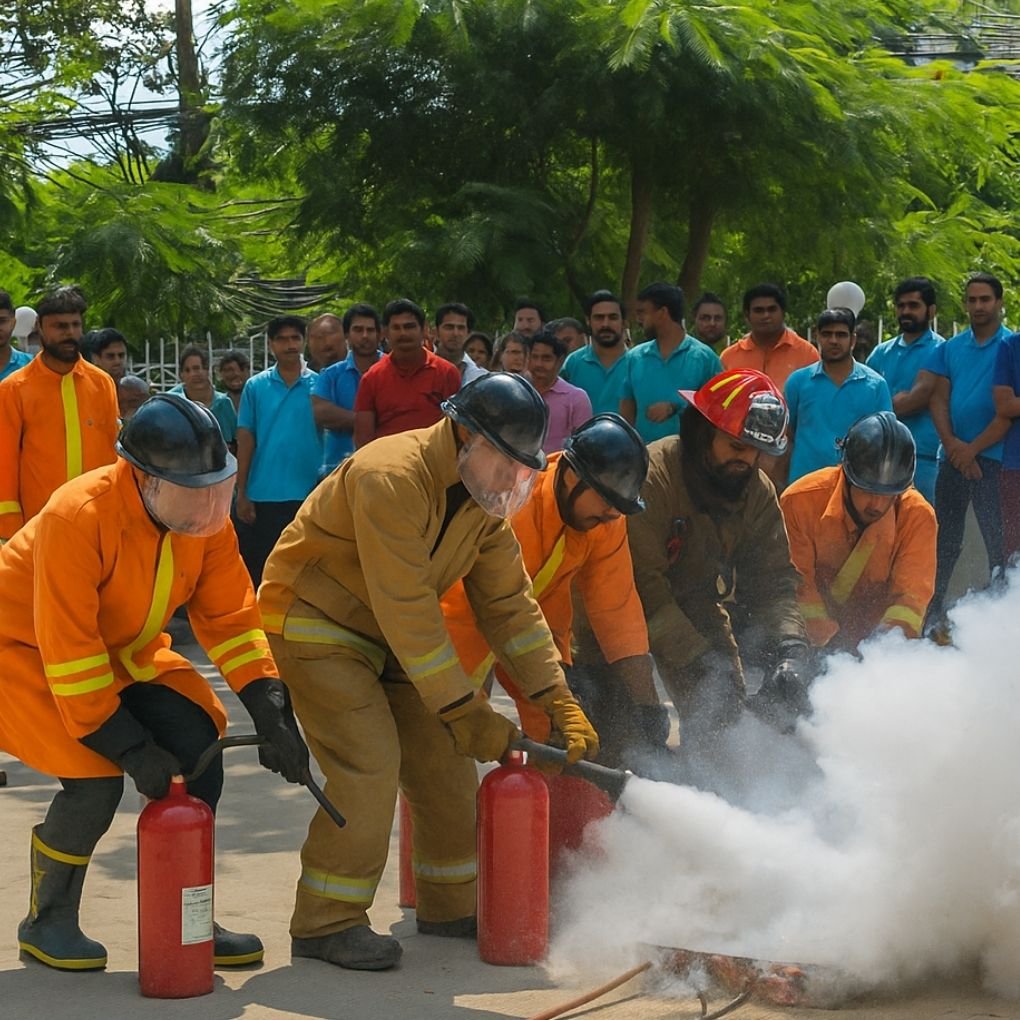 fire safety trainings done by pareto industries based in kovilambakkam chennai omex fire products in chennai tamilnadu